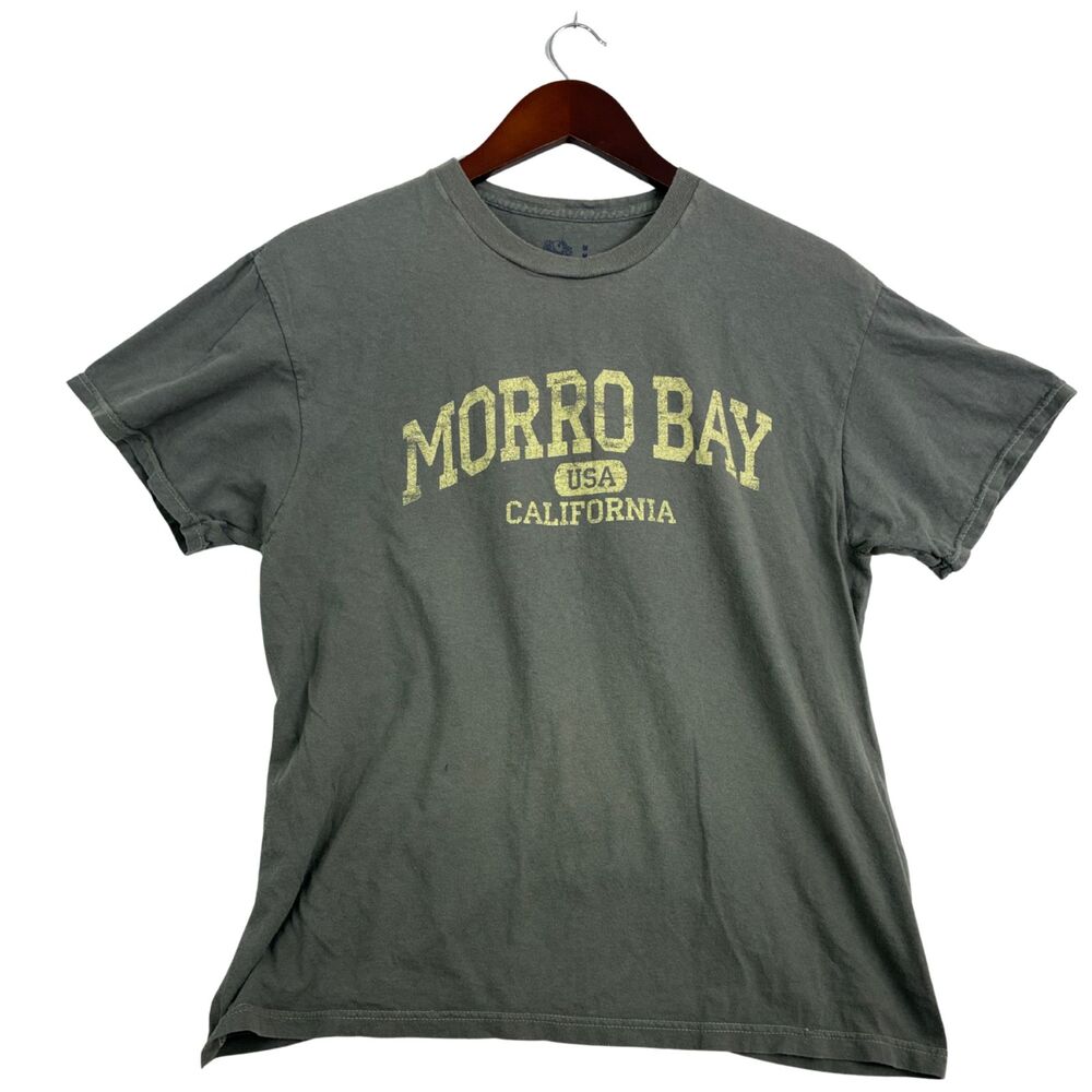Morro Bay California USA T-Shirt Mens M Gray Fruit of the Loom Graphic Tee
